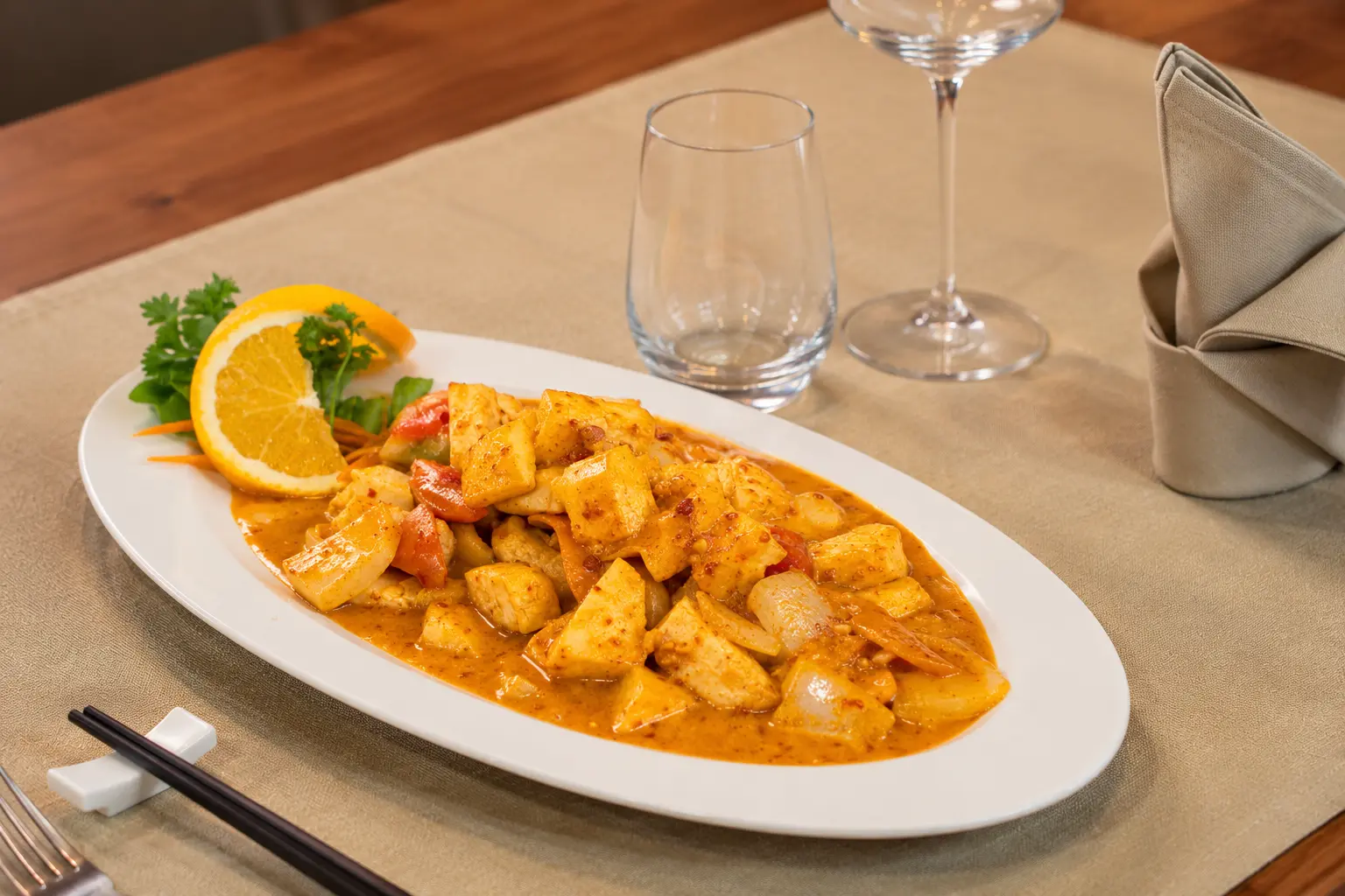 Tofu in Currysauce